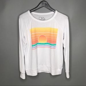 Chaser Sunset Graphic Soft Sweatshirt Top L/S M